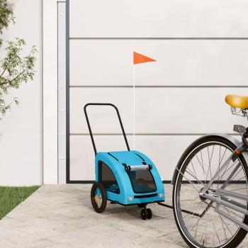 Remolque de bicicleta para mascotas de hierro y tela Oxford, disponible en colores azul, amarillo y rojo