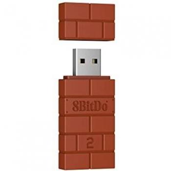 8Bitdo Wireless USB Adapter 2 - Adaptador inalámbrico USB con Bluetooth para Nintendo Switch, Windows, Mac y Raspberry Pi