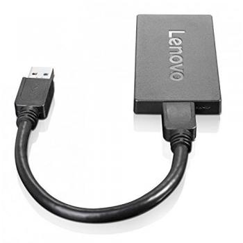 Lenovo 4X90J31021 USB DisplayPort Negro Adaptador de Cable - Adaptador para Cable