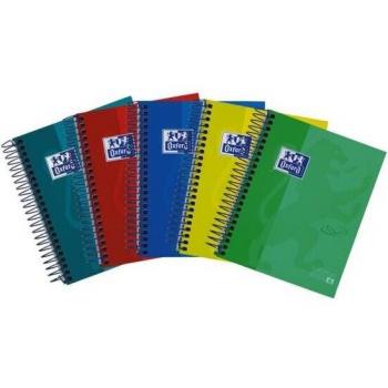 Cuaderno Oxford Touch A6+ 120 Hojas Cuadrícula 5x5 Tapa Extra Dura Colores Surtidos
