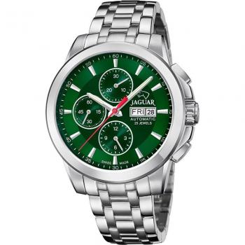 Reloj Automático para Hombre Jaguar J978/5 Colección Automatic, Esfera Verde, Caja de Acero Inoxidable 316L Plateado