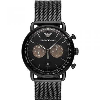 Emporio Armani Mens Chronograph Quartz Watch with Stainless Steel Strap AR11142
