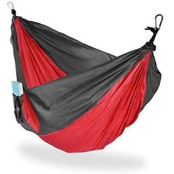 Hamaca Colgante Ultraligera Roja para 2 Personas hasta 200 kg - Relaxdays