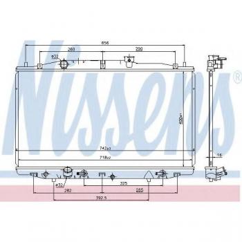 Radiador de refrigeración del motor Nissens 69475