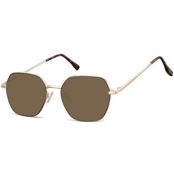 Geometric Full Rim Men's Prescription Sunglasses - Brown, Size 53 - SmartBuy Collection