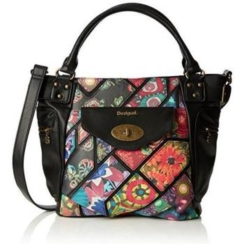 Desigual - MCBEE INDIANA, Bolsa de Hombro Mujer, Negro