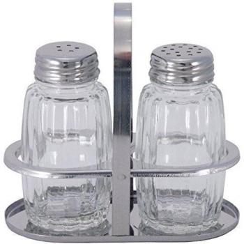 Menage, 2 piezas, para sal & pimienta de acero inoxidable 18/0, con PressGuard las inserciones/10,5 x 5,5 x 10,5 cm | ERK