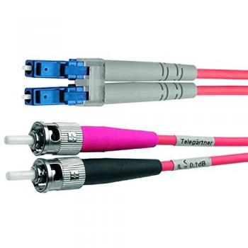 Cable de fibra óptica Telegärtner ST a LC macho - 5 m - OM4 50/125 micrones - color violeta