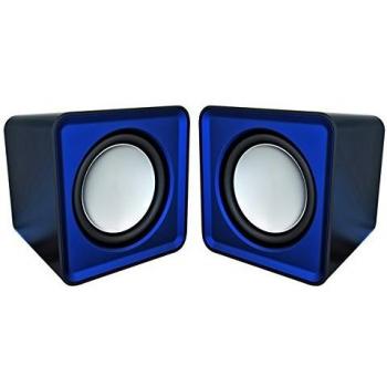 Omega OG01B - Altavoces 2.0, 6 W, con MiniJack y USB, color azul [España]