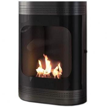 KYOTO - Chimenea de suelo de bioetanol de 3000 W, color negro