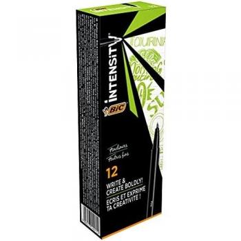 Rotulador BIC Intensity Fino 0.4 mm Verde Lima - Lote de 12 unidades