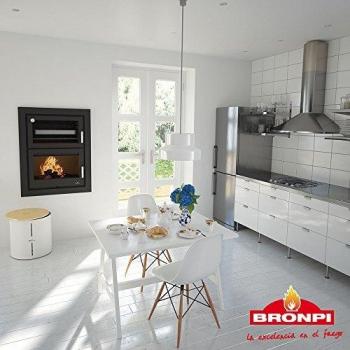 ESTUFA DE LEÑA CON HORNO BRONPI MODELO MURANO-E