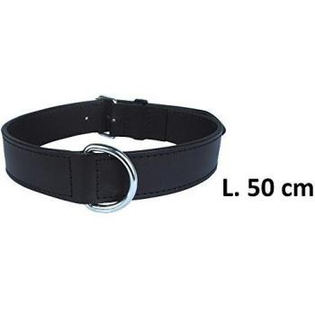 Collar de perro de piel auténtica 50cm negro Zolux