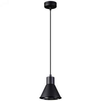 Lámpara Colgante Taleja, Acero, Color Negro, 1 Luz ES111, Ajustable hasta 120cm
