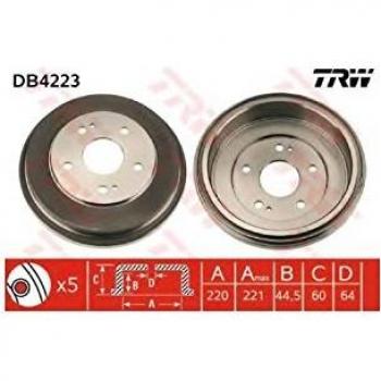 Tambor de freno TRW DB4223, 1 pieza, tipo TRW brake drum