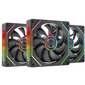 Kit de Ventiladores Modulares Mars Gaming MF-LINKFINITYKIT2 120mm con Iluminación ARGB, Conexión Magnética y Sistema LINKFINITY, 1800RPM, Configuración Flexible 2+1 Sin Cables