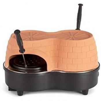 Horno de Pizza Dúo Livoo DOC227 - 650W, Mini Pizzas de 11 cm en Terracota, Cocción Rápida