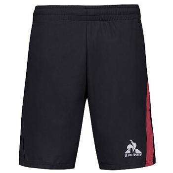 Pantalones Cortos Deportivos Le Coq Sportif Training N°1, color negro y rojo, talla S