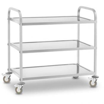 Carro de Servicio Inoxidable - 3 Estantes - Hasta 500 kg - Royal Catering