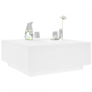 Mesa de centro blanca 100x100x40 cm en madera de ingeniería multicapa