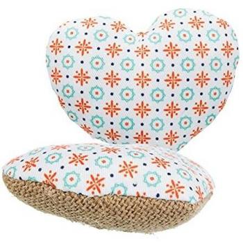 Peluche Corazón de Yute/Tela, 8 cm