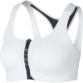 Nike Shape Zip Bra Sujetador Deportivo, Mujer, Blanco White/Black, S