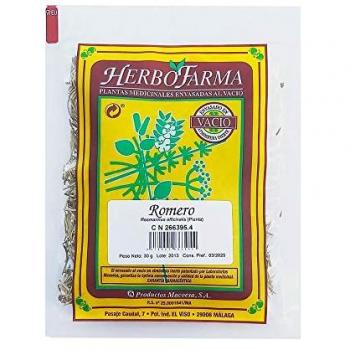 Herbofarma Romero 50 g - Hierba seca, presentación en bolsa de 50 gramos, ideal para infusiones y usos culinarios