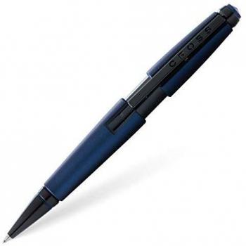Cross AT0555-12 Bolígrafo Roller Ball Edge Laca y PVD, Azul Mate/Negro