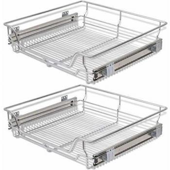 vidaXL Bandejas de alambre extraíbles 2 uds. plateado 600 mm