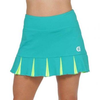 Falda deportiva de pádel, tenis y golf Feliz verde jade melón a40grados