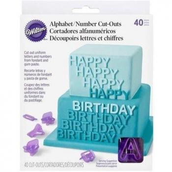 Wilton 417-2589 - Set de cortadores alfanuméricos, 40 piezas
