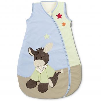 Sterntaler Saco de dormir de bebé para verano, Con Cremallera, Tamaño: 90, Burro Emmi, Multicolor