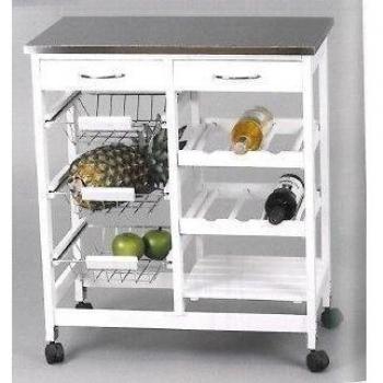 Kit Closet 7040028011 - Carro de cocina completo, inox/blanco, 76 x 37 x 67
