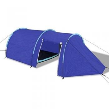 vidaXL Camping Tent 4 Persons Navy Blue/Light Blue