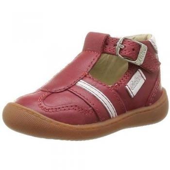 ASTONISH （アストニッシュ） Pibop 359861-10 - Zapatos de cuero para bebé niño, color rojo, talla 21