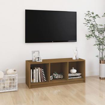 Mueble de TV de madera maciza de pino 104x33x41 cm