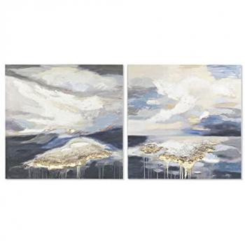 Cuadro DKD Home Decor 100 x 3,5 x 100 cm Abstracto Moderno (2 Unidades)