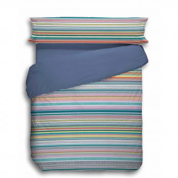 Stilia Juego 3 Piezas Nórdica, Edredón + Funda de Almohada + Sábana Bajera Ajustable, Zoe