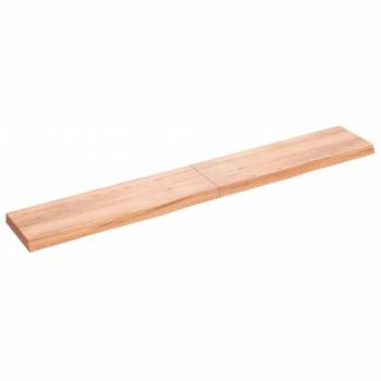 Estante de Pared Madera Roble Tratada 200x30x(2-6)cm Natural, Marrón Claro, Marrón Oscuro - Mueble Almacenaje Estantería para Oficina, Estudio, Dormitorio