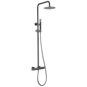 Conjunto Ducha Termostático Imex Line Black Gun Metal