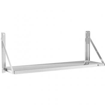 Estante de Pared Plegable de Acero Inoxidable - 120 x 30 cm - Soporta hasta 40 kg