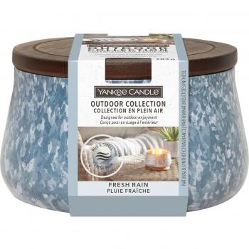 Vela Perfumada Yankee Candle Outdoor Fresh Rain 283 g - Vela de 283 gramos con fragancia fresca y natural que evoca la sensación de lluvia al aire libre, ideal para ambientar espacios interiores y exteriores