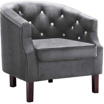 vidaXL Sillón Tapizado de Tela Antracita 65x64x65cm Mobiliario Sillones Hogar