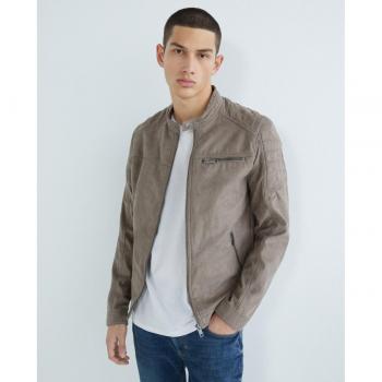 Cazadora de hombre biker efecto piel