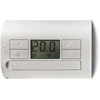 Termostato Digital de Pared Blanco Finder 1T3190030000, Programable Día y Noche, Inversor 5A, Rango de Temperatura 5/37°C