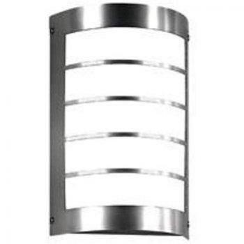 Aplique de Exterior Moderno AquaMarco 75W Acero Inoxidable IP44 Vidrio Satinado E27