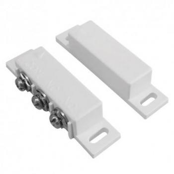 Contacto Magnético de Superficie Reed de Media Potencia para Instalación en Madera con Conexión por Terminal NC/NO y Resistencia a Choques