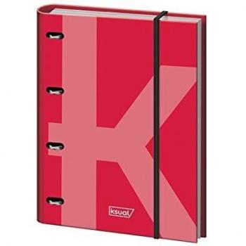 Dohe 45007 - Ksual, carpeta recambio A4 gomas, color rojo