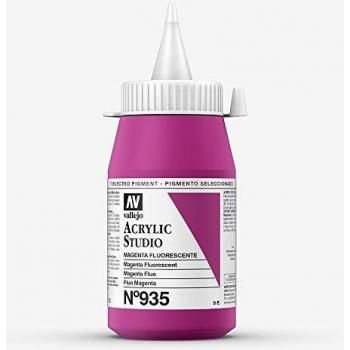 Vallejo : Studio Acrylic Paint : 500ml Pot : Magenta Fluorescent