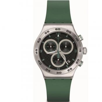 Reloj Swatch CARBONIC GREEN YVS525 - Modelo de Pulsera Unisex con Correa de Caucho Verde